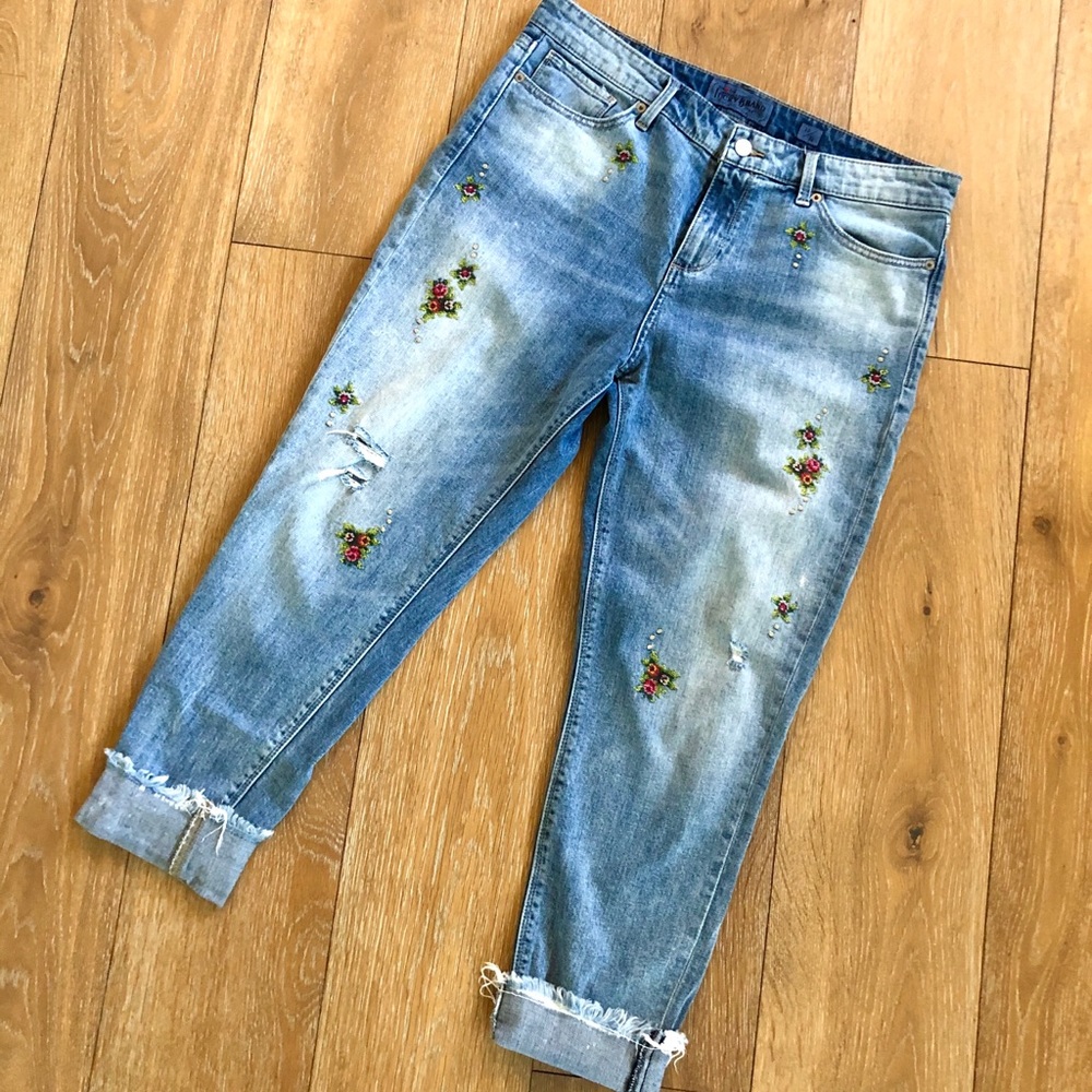 Lucky Brand Ava Mid-Rise Jean with Embroidery